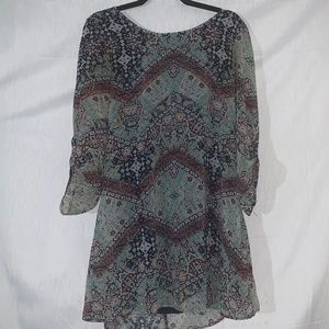 Women's XCVI Casual Dress Mini Scoop Neck Size XS